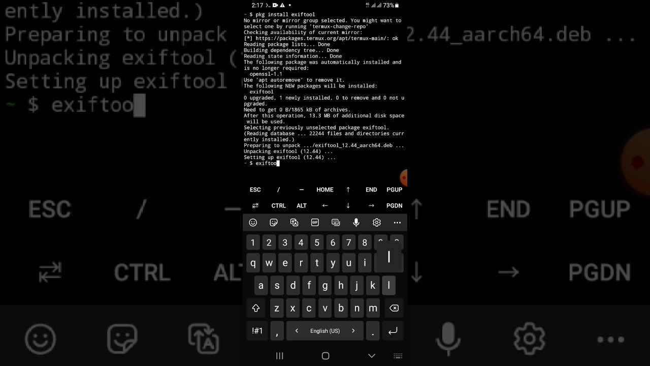 Using ExifTool in Termux for Metadata Editing