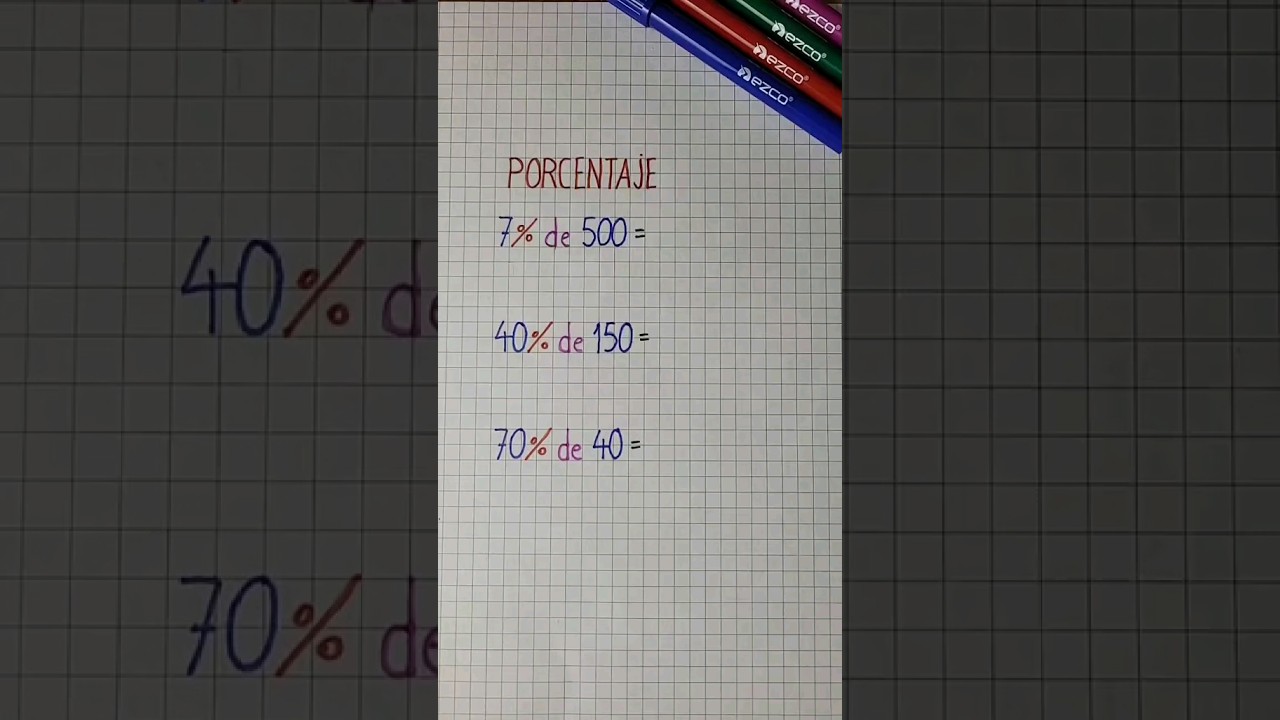 Calcula porcentajes fácilmente | Matemática Parte 1🤔