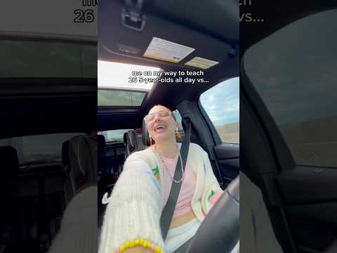 me on my way to teach 26 5-year-olds all day vs…. 😭 #teacher #kindergarten #kindergartenteacher