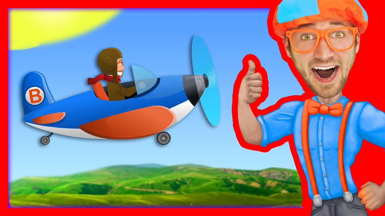 Airplane Song for Kids | Blippi Nursery Rhymes ✈️