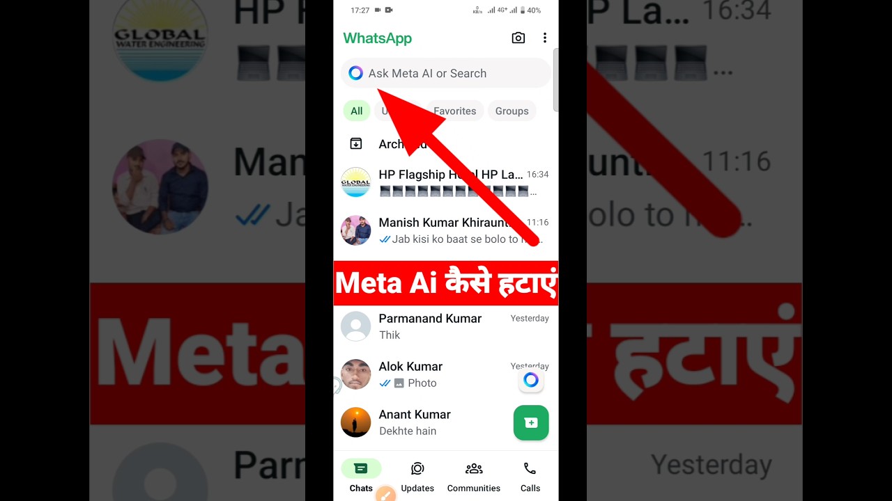 Remove WhatsApp Ask Meta AI Feature