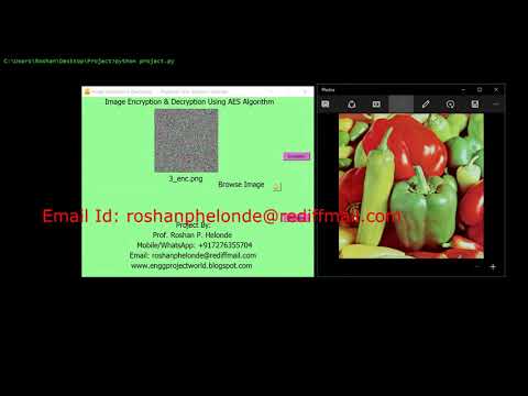 Image Encryption and Decryption Using AES Algorithm | Python Source Code | AES Image Encryption