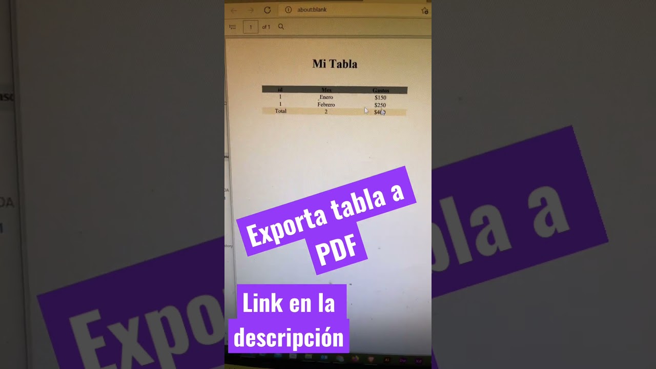 Exporta tabla HTML a PDF con jsPDF en 20 min 📄