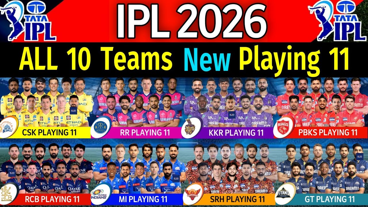 IPL 2026 All 10 Teams Playing XI 🏏