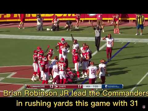 Commanders vs Chiefs | Every Commanders score+stats+play of the game