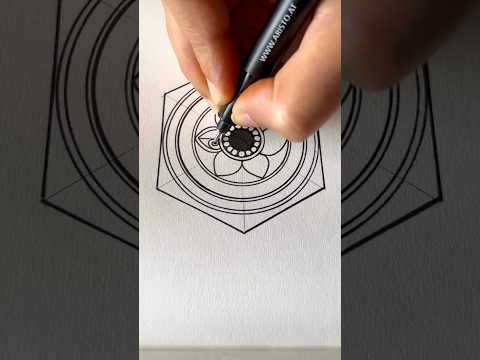 hexagon Mandala 🌸❤️ #mandalapatterns #arttutorial #mandalaart #mandala #shortvideo #art