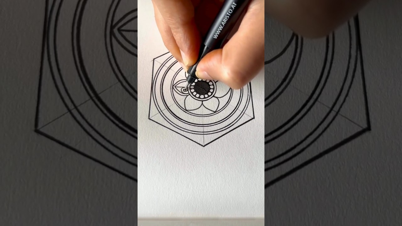 Create Stunning Hexagon Mandala Art πΈ | Easy Step-by-Step Tutorial