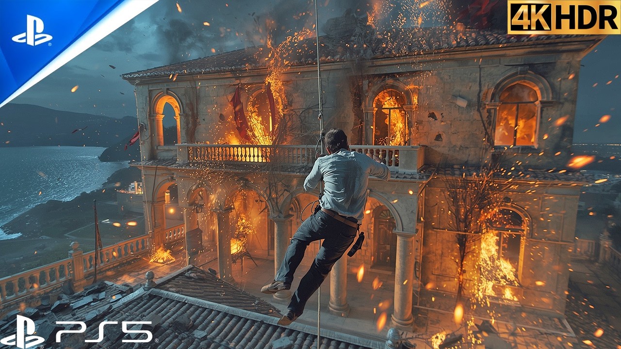 Mid-Air Rope Escape in Uncharted 4 🎮