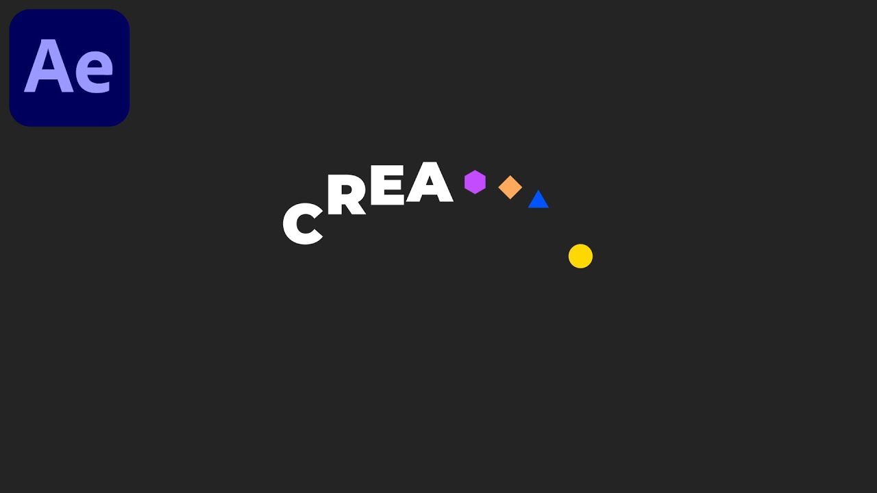 Minimal Shape Text Animation in After Effects β¨