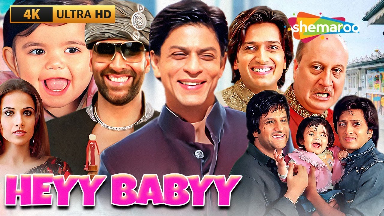 Heyy Babyy - Full Comedy Movie in 4K! - Shah Rukh Khan, Akshay Kumar, Riteish Deshmukh, Vidya Balan