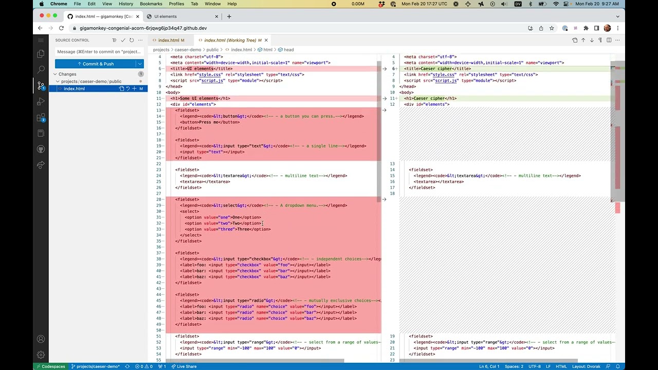 Caesar Cipher UI Demo 🛠️