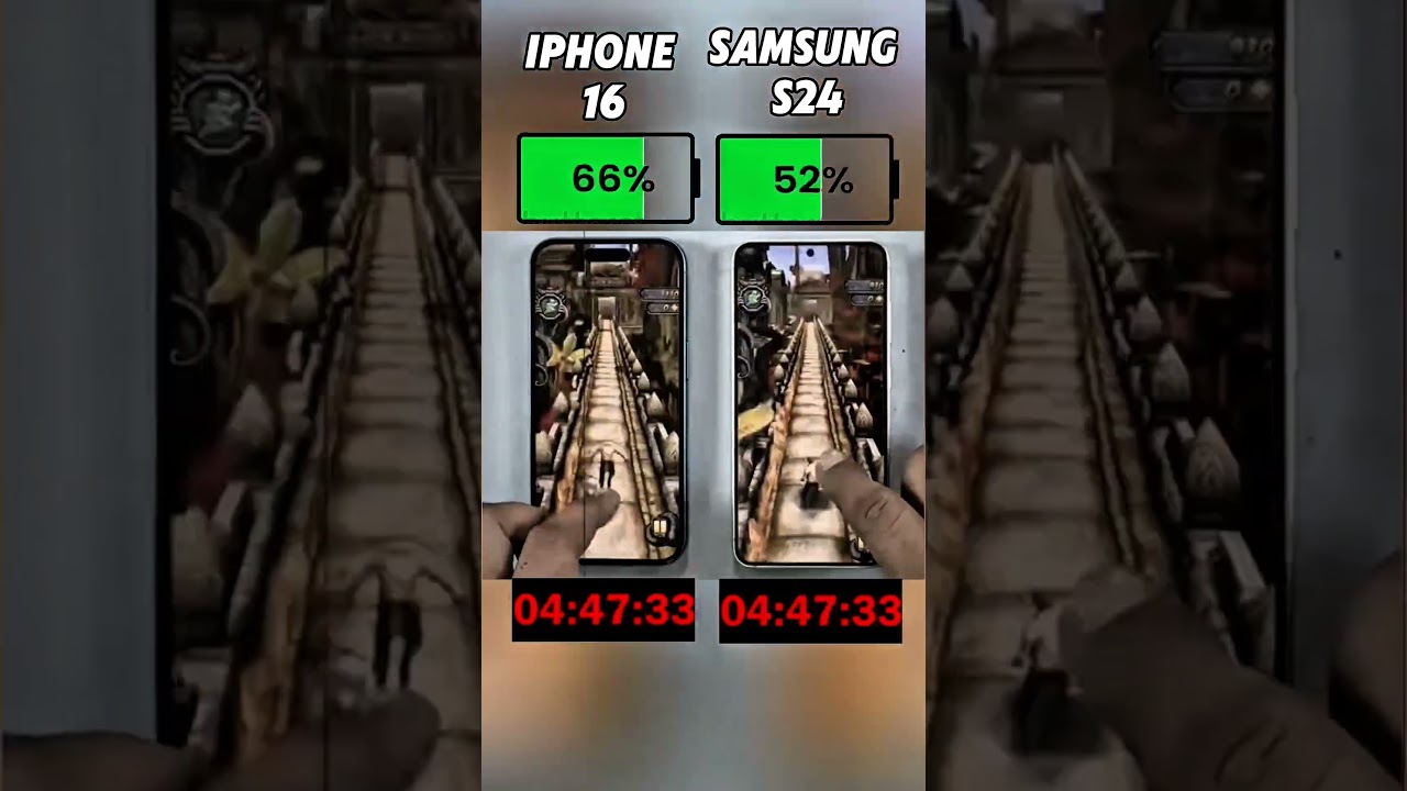 iPhone 16 vs Galaxy S24 Battery Test ⚡