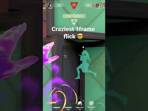 Craziest 1 frame flick shot in valorant #valorant