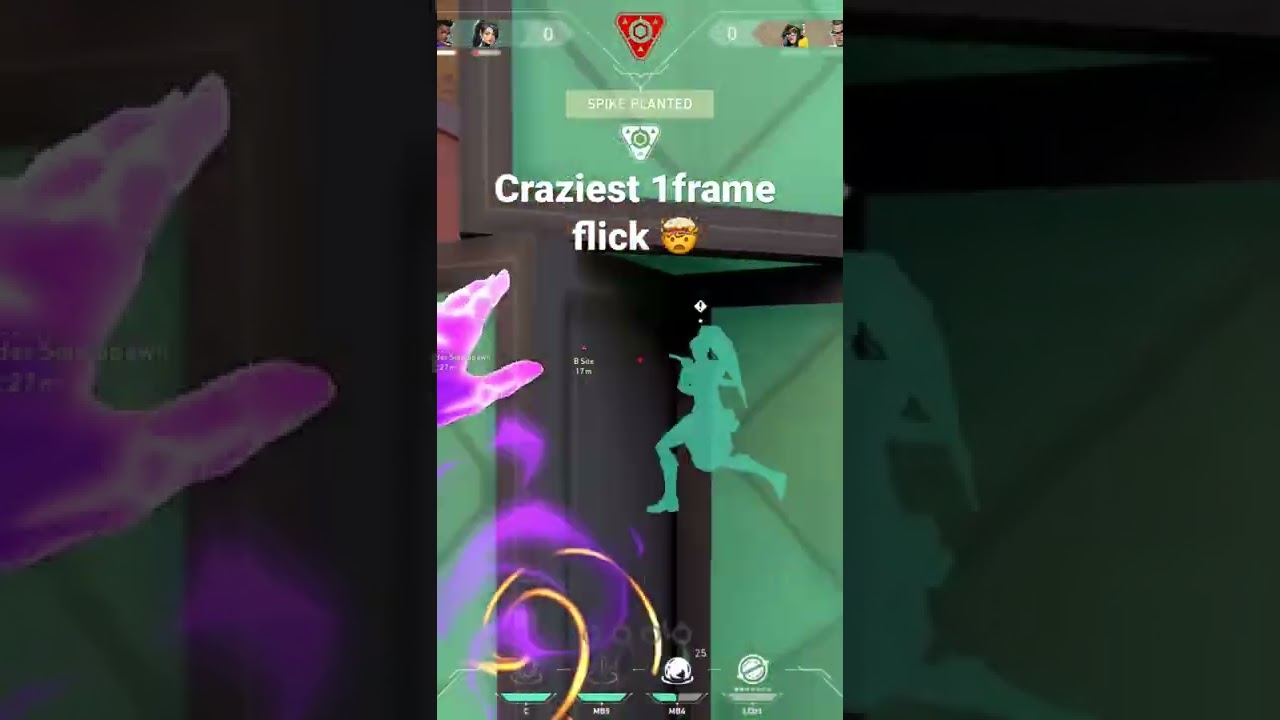 Unbelievable 1-Frame Flick Shot in Valorant 🎯