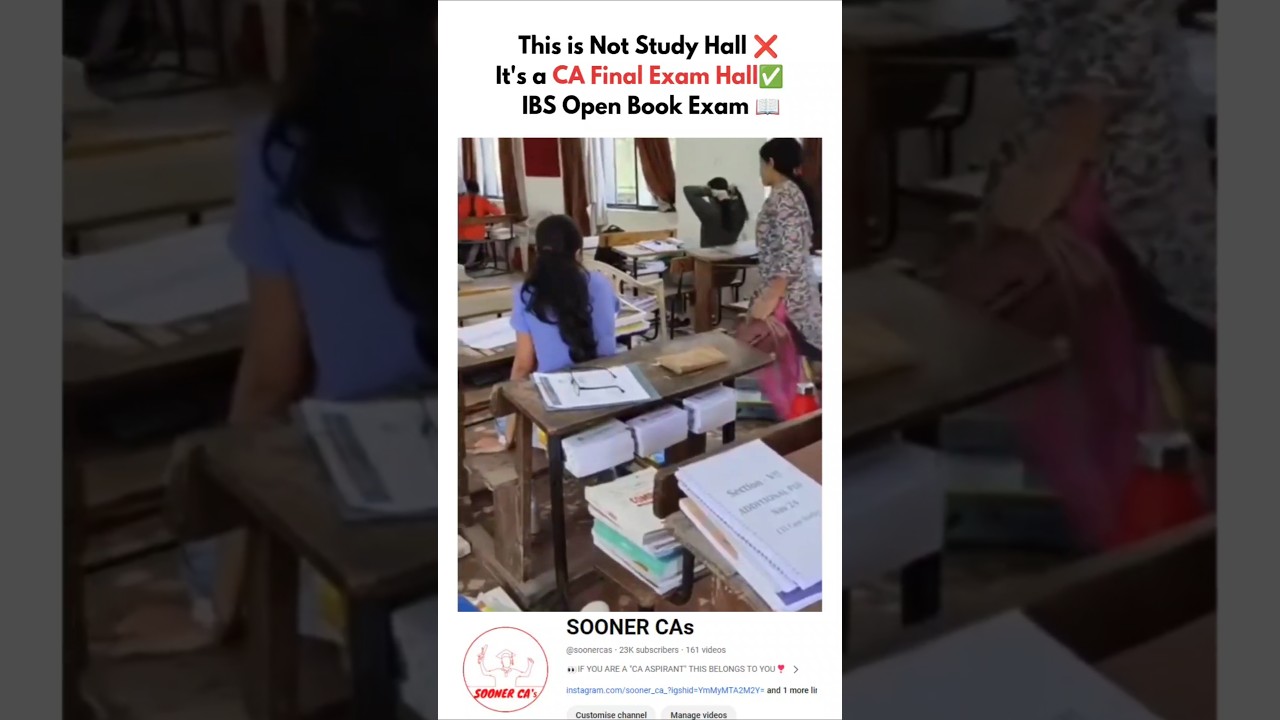 OPEN BOOK CA FINAL EXAM π² #icai #cainternewsyllabus #cafoundation #caexams #may25