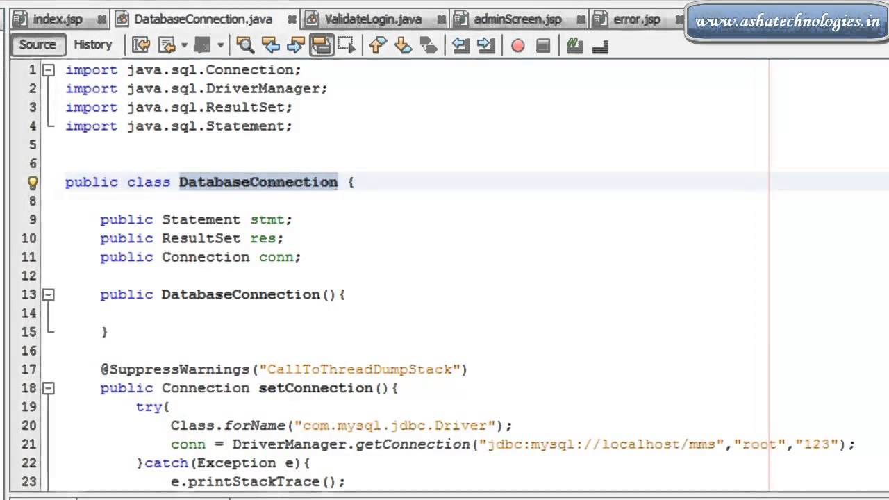 Servlet Tutorials For Beginners 9 Creating login page using jsp servlets with mysql db part II