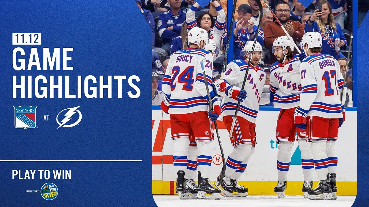 NY Rangers Win 7-3 Over Lightning 🏒