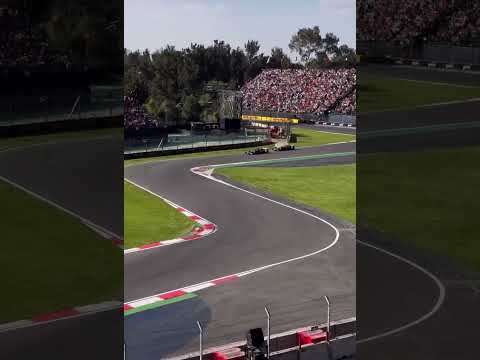 Max Verstappen trying to overtake Charles Leclerc before Virtual safety car at Mexico 2025