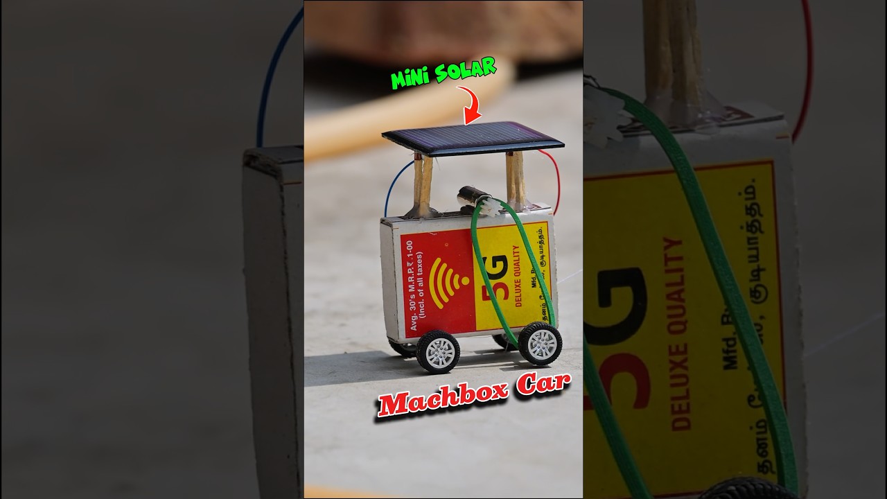 Build a Tiny Solar-Powered Matchbox Car 🚗 | Easy DIY Project