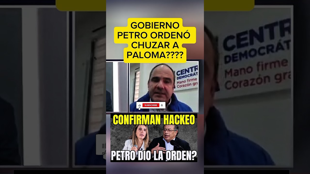 Grave denuncia tras hackeo del teléfono de Paloma (video completo en el enlace ⬆️) #politica #uribe