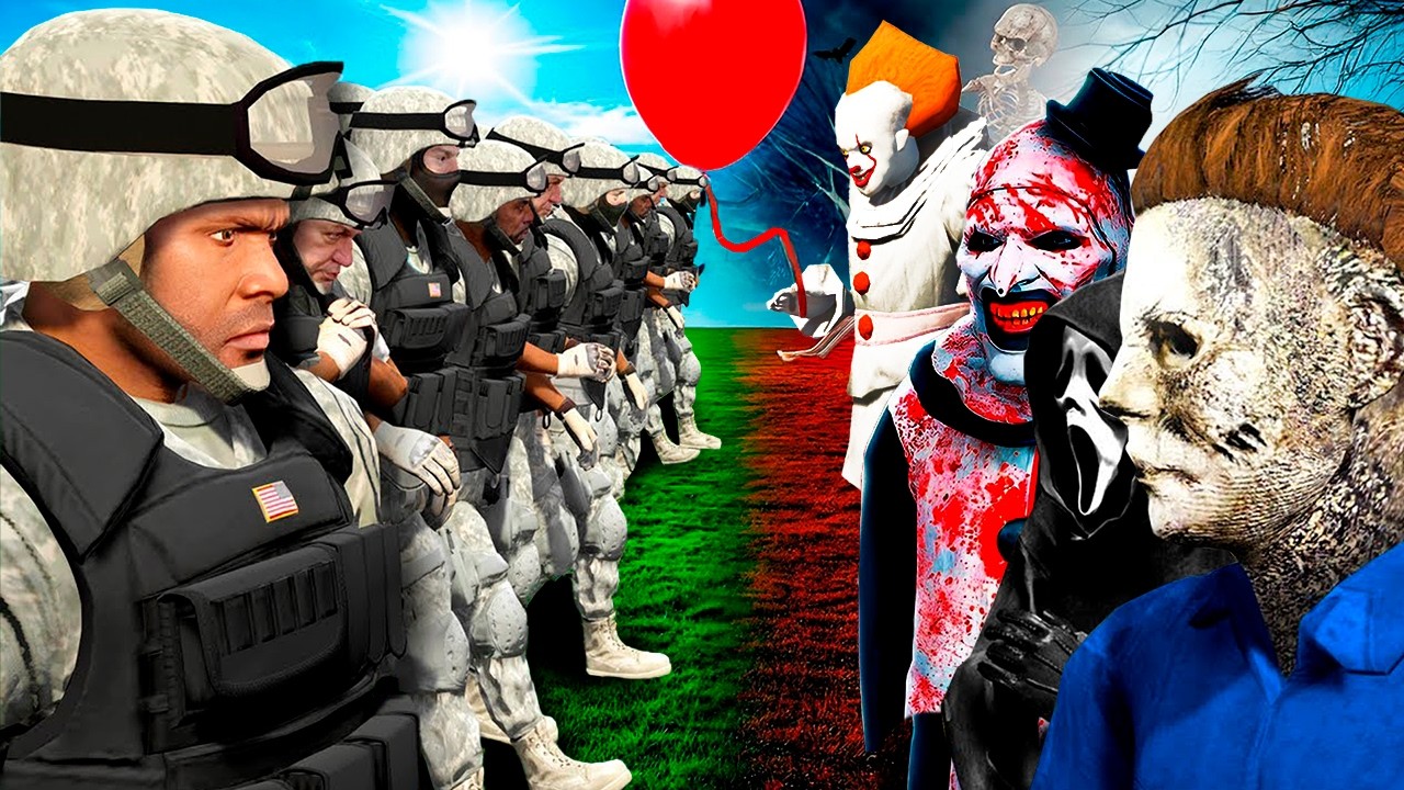 ¡El Ejército enfrenta a los Monstruos de Halloween en GTA 5! 🎃
