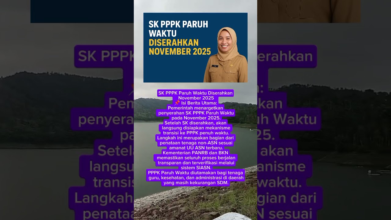 SK PPPK Paruh Waktu Diserahkan November 2025 #pppk #pppkparuhwaktu #asn