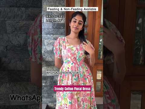 Trendy Cotton Floral Dress Feeding & Normal #maternity #feeding #dress #gown #trendy #shorts