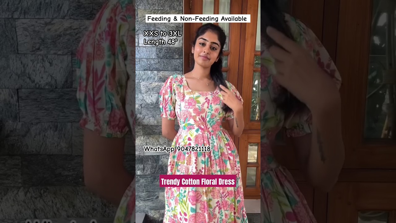 Stylish Cotton Floral Maternity & Feeding Dress 🌸