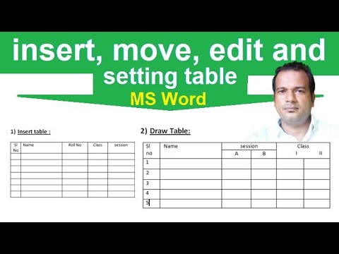Insert & Edit Tables in MS Word 📝