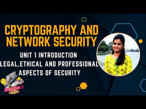 Cryptography and Network Security | Unit 1 - Legal ethical and professional aspects of security