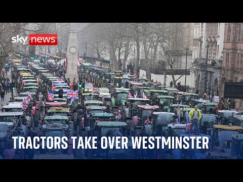 Farmers' protest: Tractors and tanks descend on Westminster