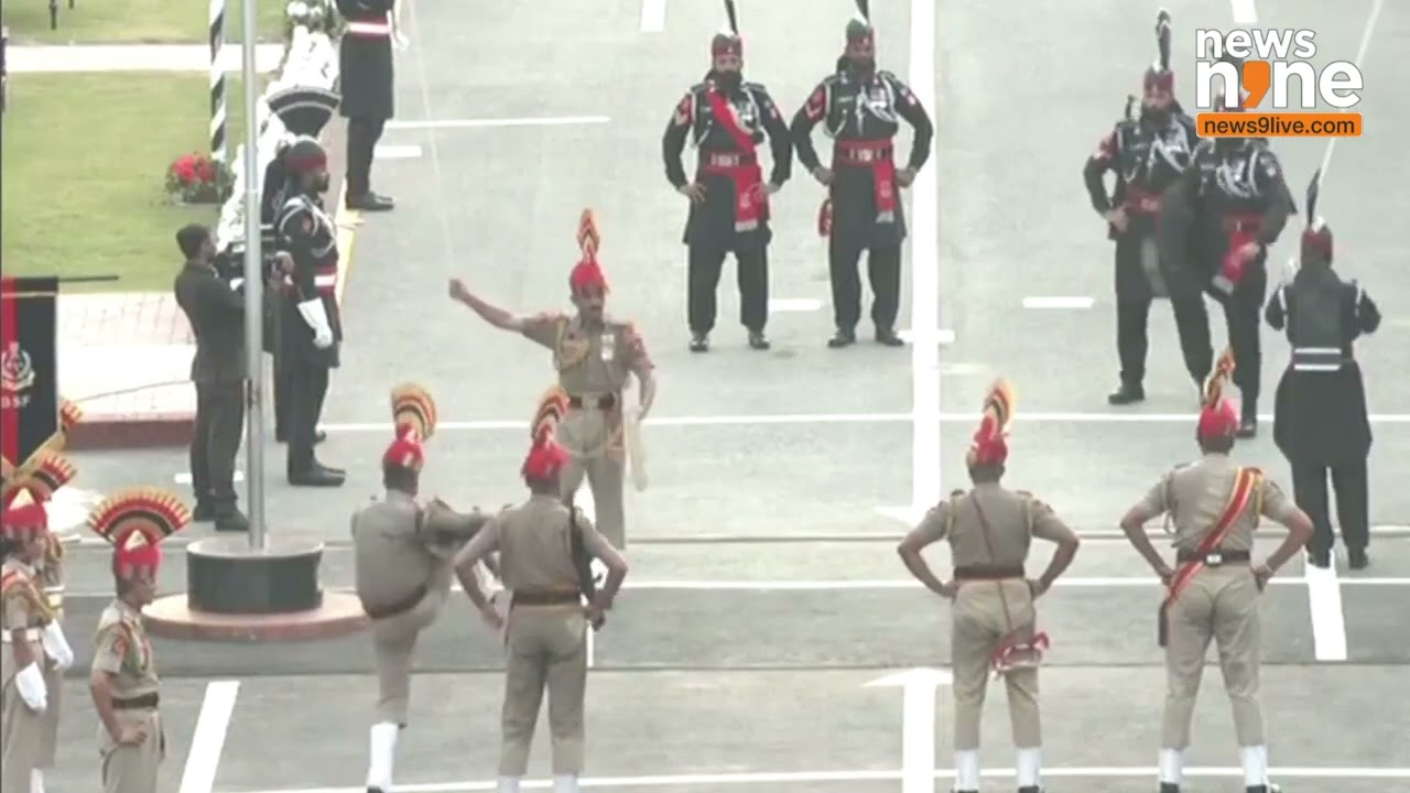 Wagah Border Beating Retreat on Independence Eve ๐ฎ๐ณ