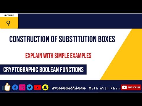 Construction of S-boxes | Substitution Boxes | S-box | Modern Block Ciphers | AES S-box | DES S-box