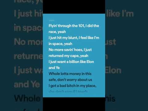 DDG - elon musk (lyrics spotify version) ft Gunna
