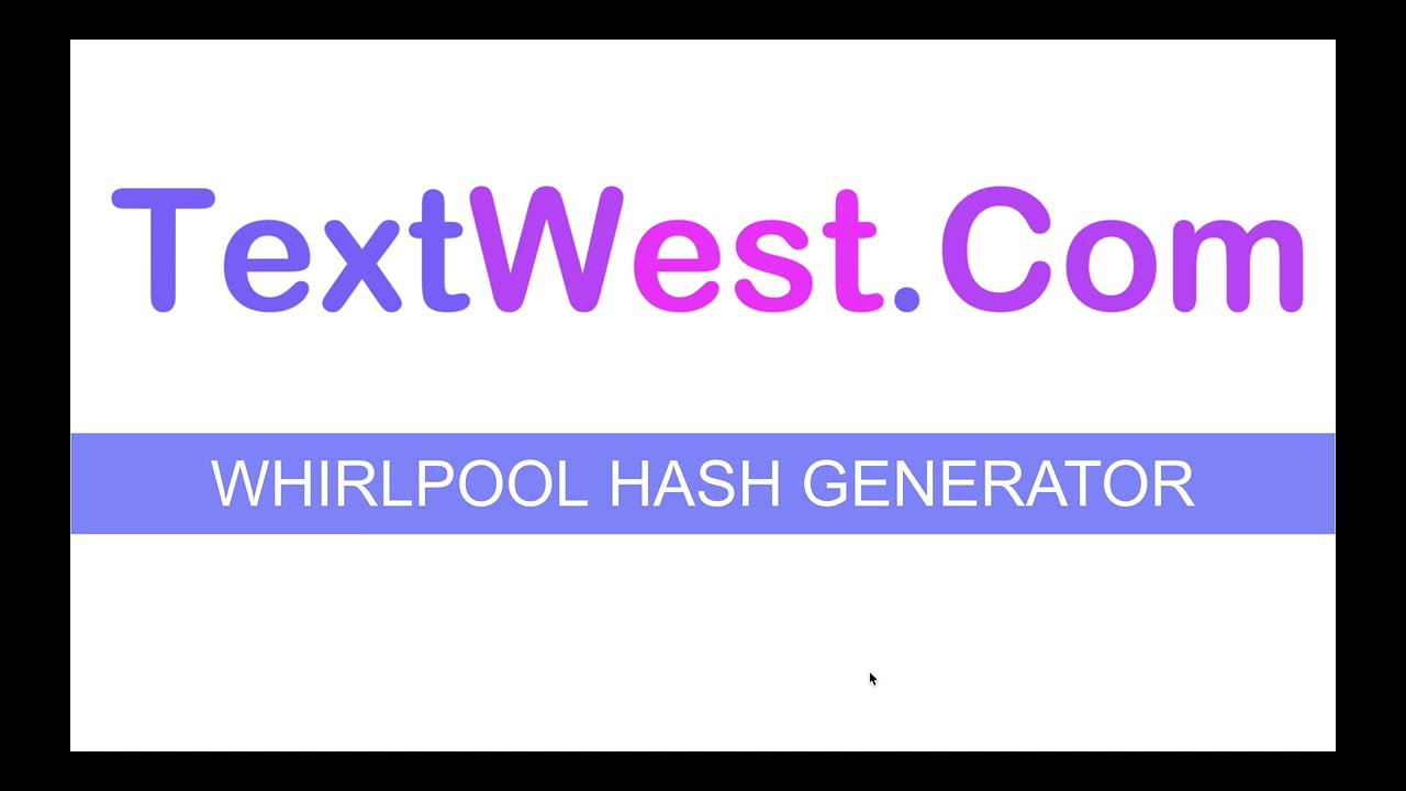 Whirlpool Hash Generator 🔐