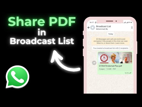 How to Send PDF File in WhatsApp Broadcast List