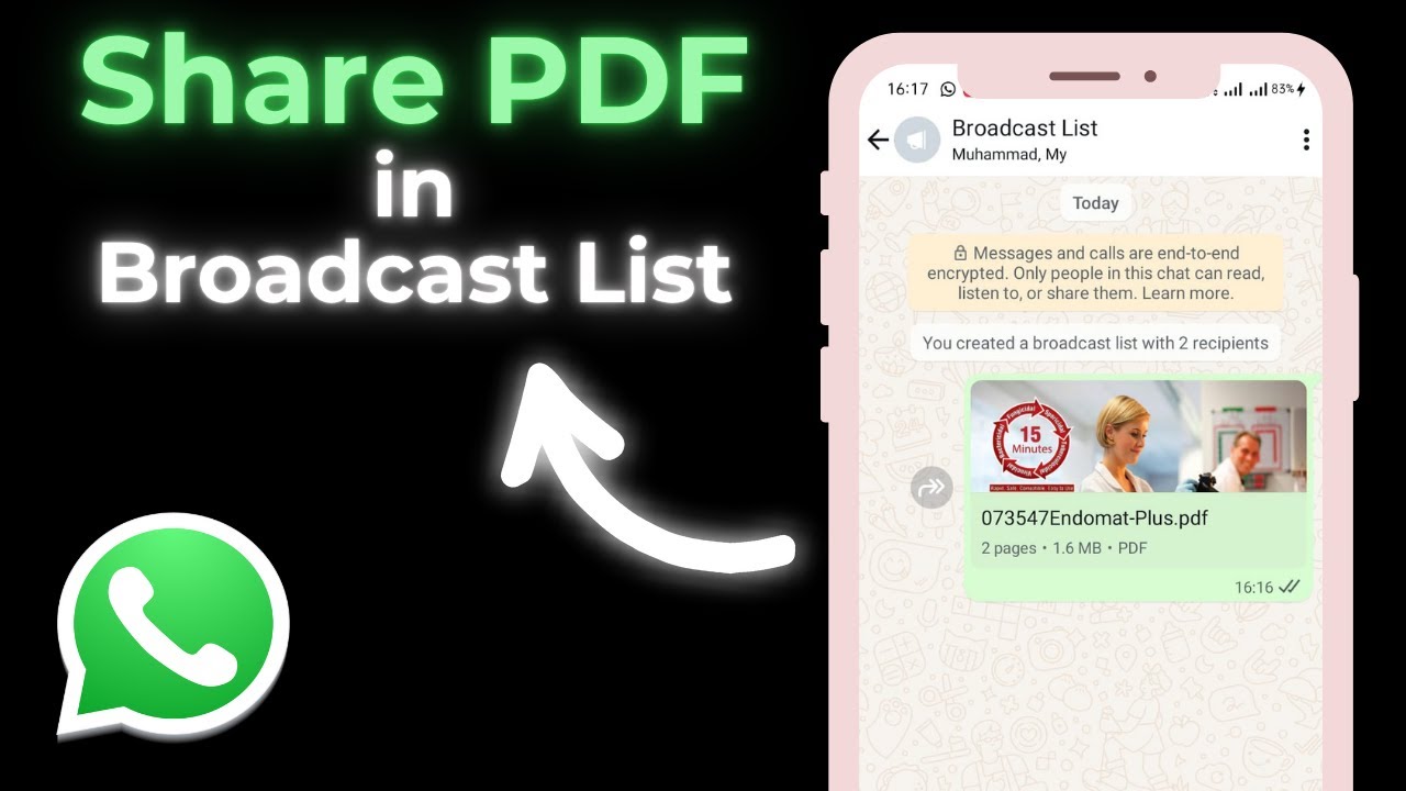 Easily Send PDF Files to Multiple Contacts on WhatsApp Broadcast 📄