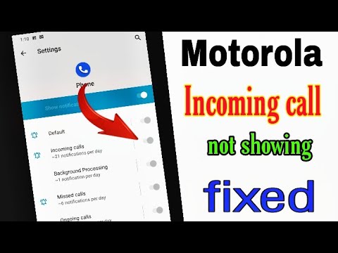 motorola incoming call not showing problem / how to fixed incoming call not showing problem