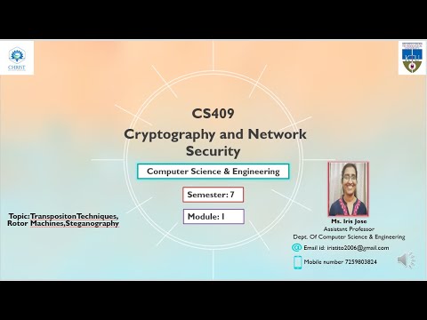 CS 409 CNS module 1 Transposition,rotormachine,steganography