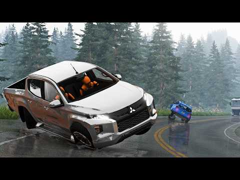 BeamNG Drive - Realistic Car Crashes | Dangerous Driving #11