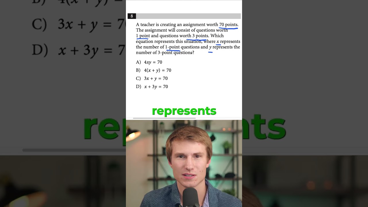 Master SAT Word Problems: How to Derive Equations 🔑 #8