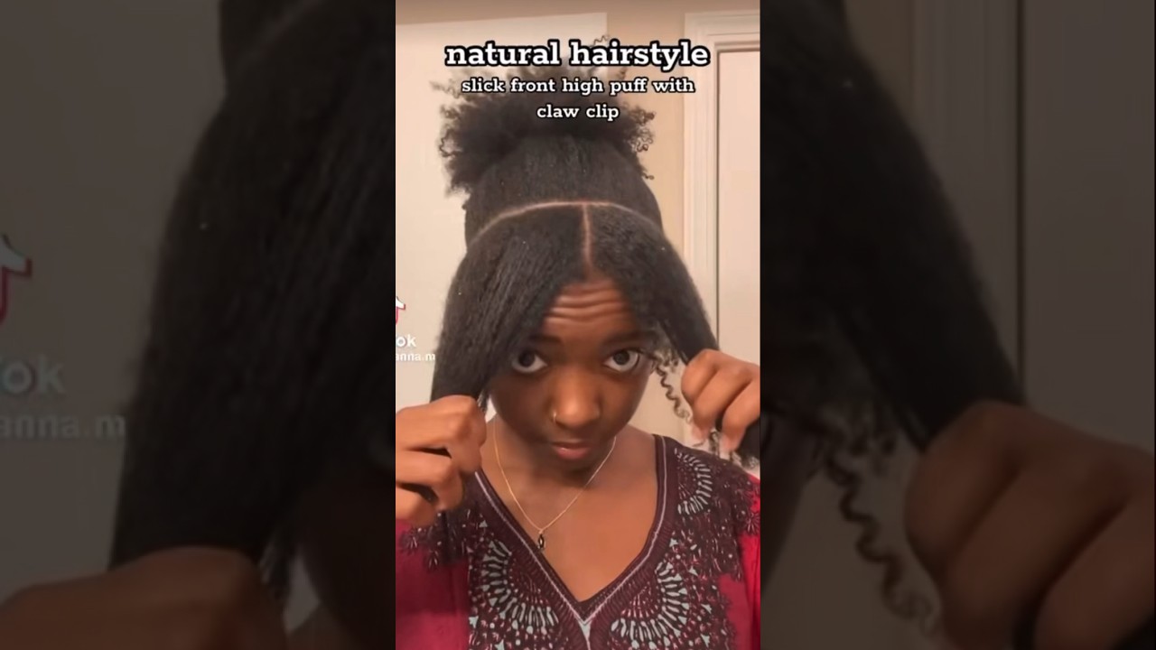 Adorable Claw Clip Hairstyles for Short 4C Hair ✨