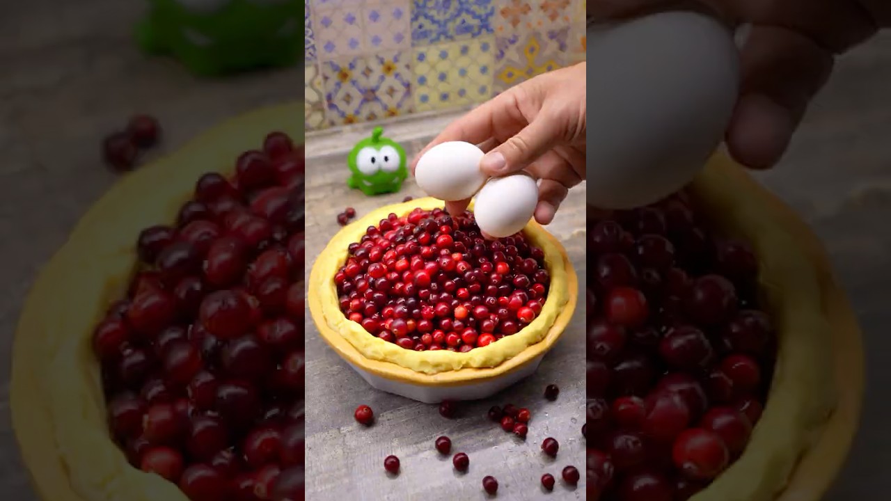 Quick Cranberry Pie in Just 1 Hour 🍒