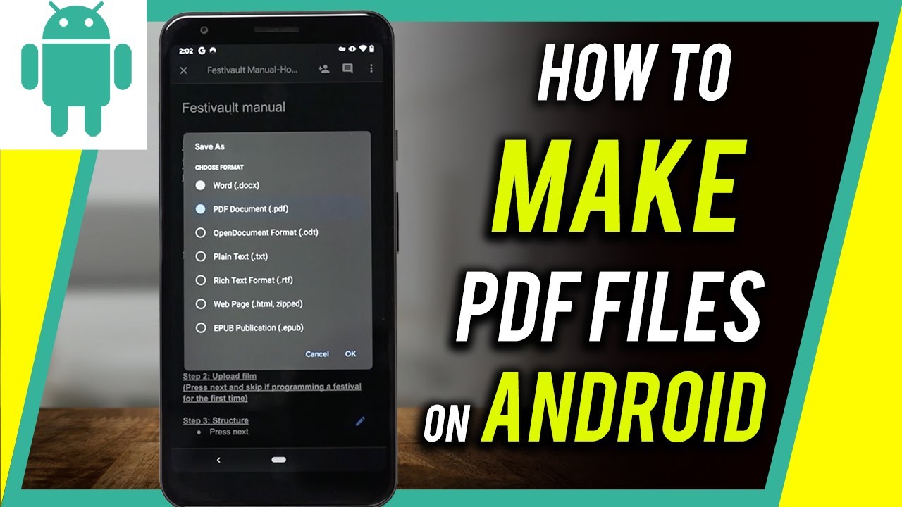Creating PDF Files on Your Android Phone Using Google Drive