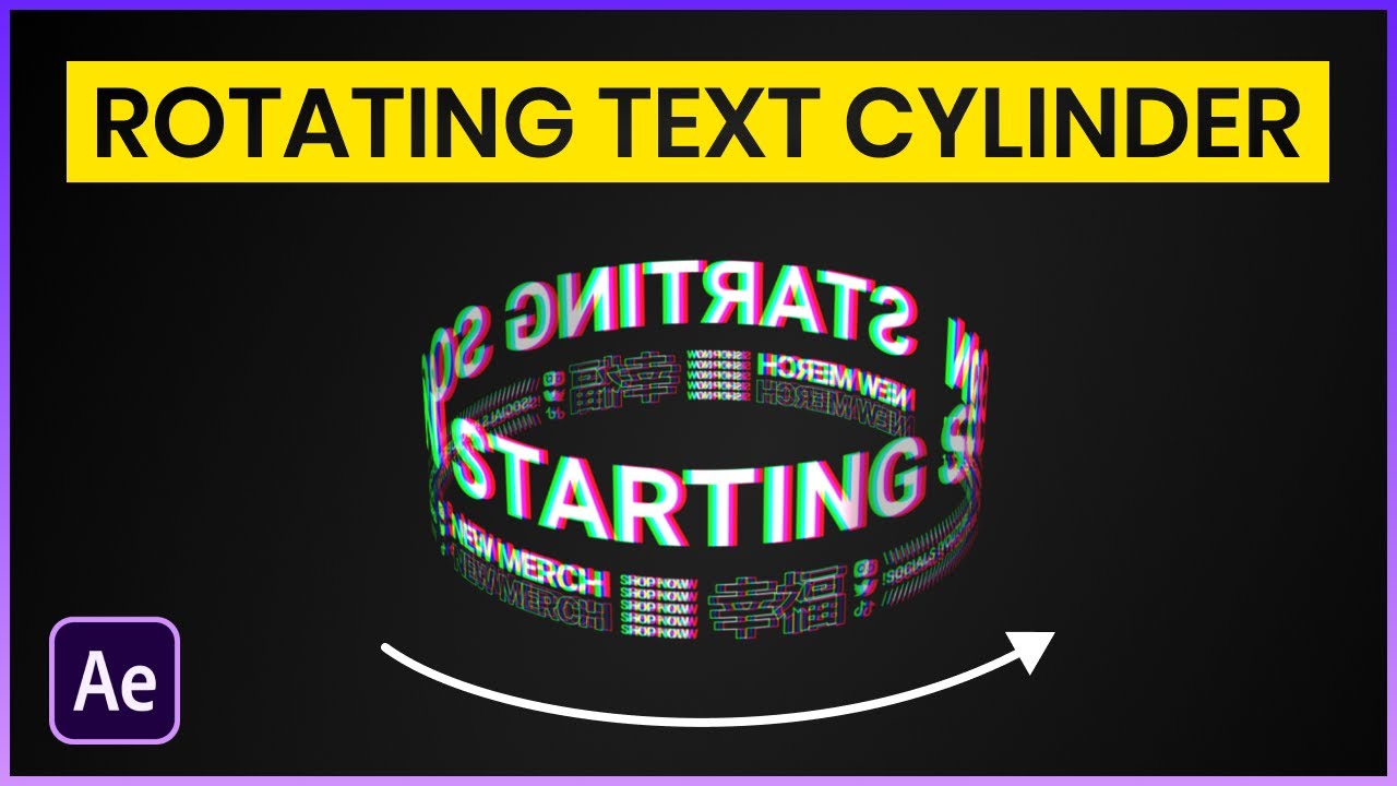 Create a Rotating Text Cylinder in After Effects | Easy Tutorial 2021 🎥