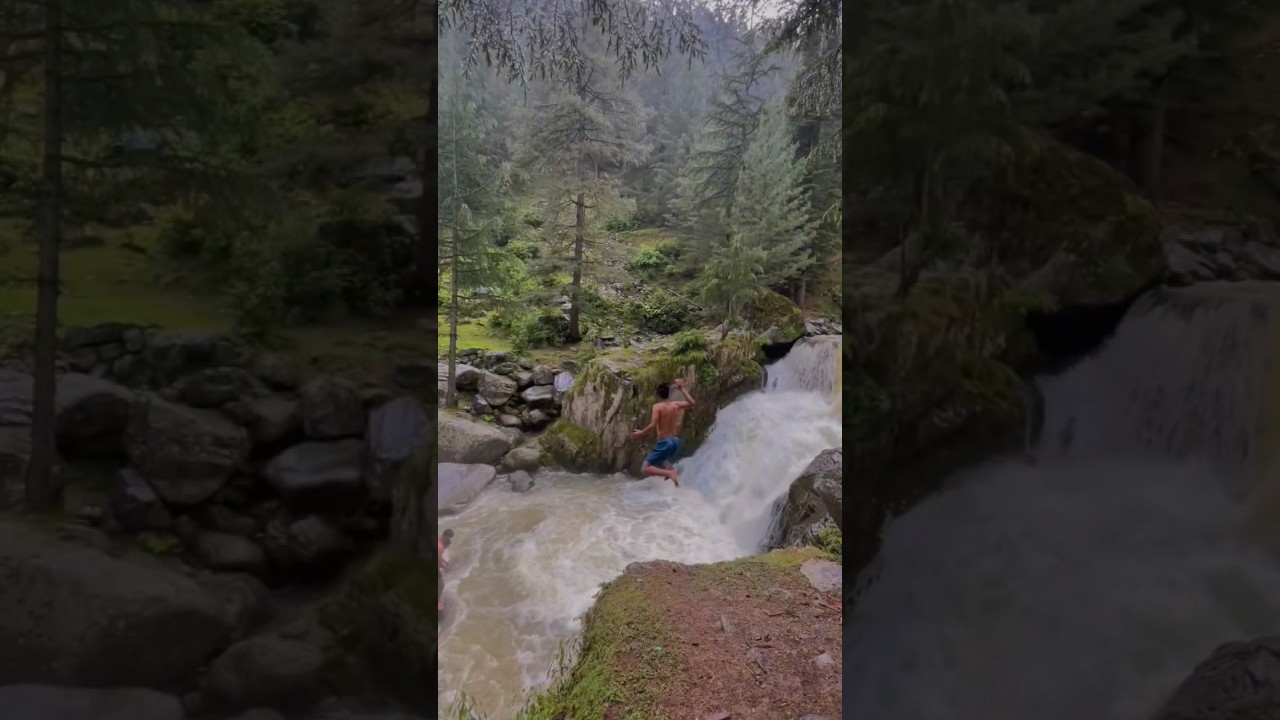 Stunning Waterfall in Namblan Baramulla, Kashmir 🌊