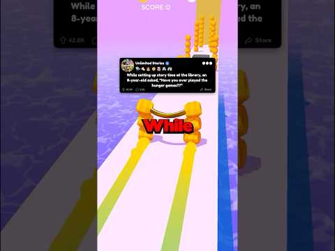 While setting up story time at the library, an 8-year-old asked, "Played Hunger Games?"