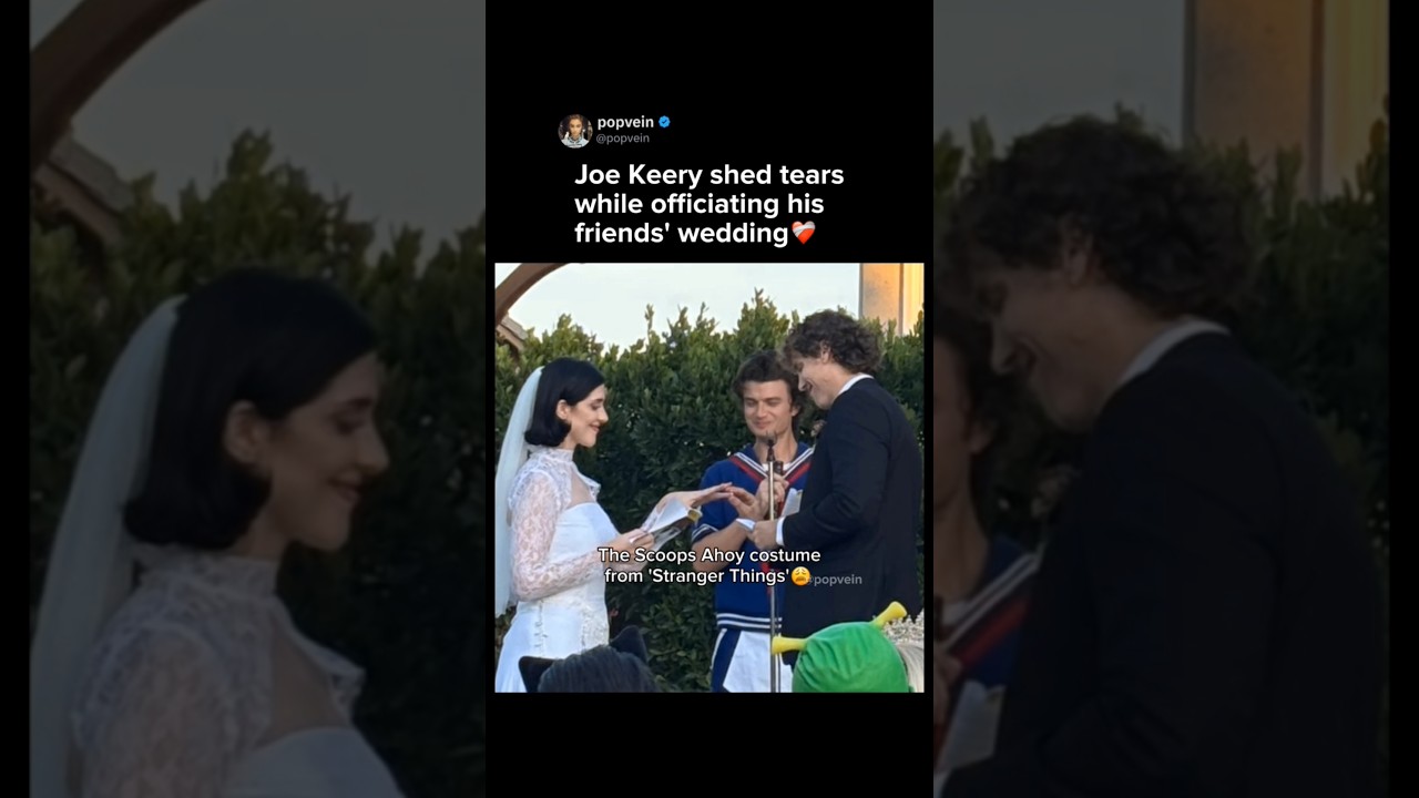 Joe Keery Tears Up While Officiating Friend’s Wedding in Iconic 'Stranger Things' Costume 😢
