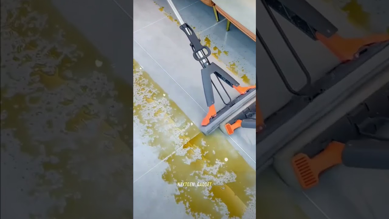 Effortless Cleaning with Self-Squeezing Sponge Mop 🧽