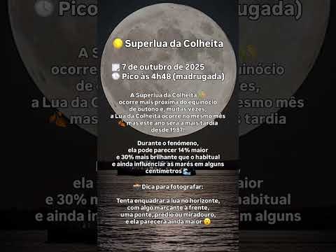 Superlua da Colheita 🌕✨ A maior e mais brilhante desde 1987! #shots #lisbon #portugal #moon